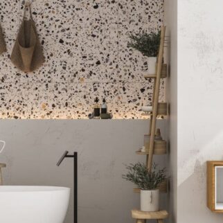Terrazzo tegels in huis